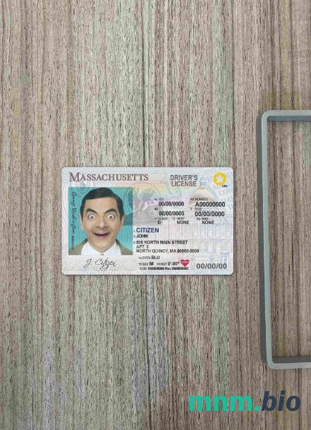 USA Massachusetts prawo jazdy photolook, wygląd skanu i fotorealistyczny, 2 w 1